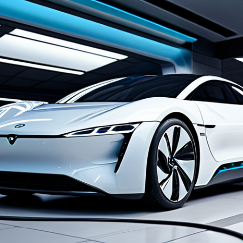 Home 4 **
"Futuristic electric car charging at an ultra-modern station, powered by graphene batteries, showcasing sleek design and advanced technology, clean energy concept, professional photography, high detail, safe for work, appropriate content, fully clothed figures in the background, professional attire, perfect anatomy, natural proportions, bright lighting."
**
