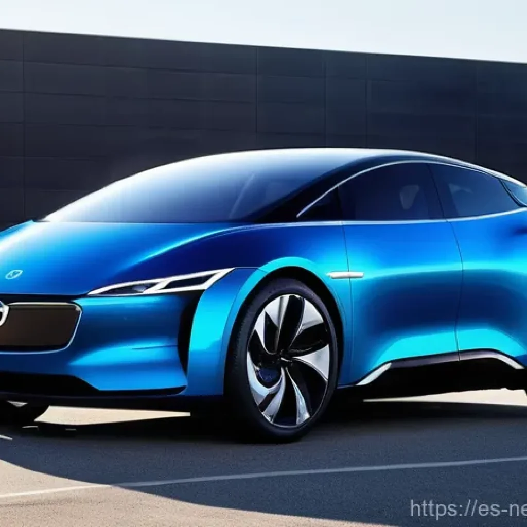 나노복합재료 - **Prompt:** "A sleek, futuristic electric car, designed with ultra-light and incredibly strong nanoc...