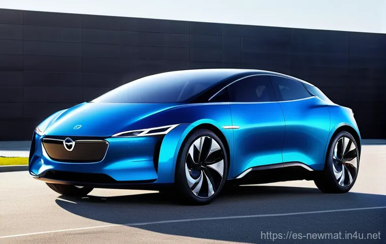 나노복합재료 - **Prompt:** "A sleek, futuristic electric car, designed with ultra-light and incredibly strong nanoc...