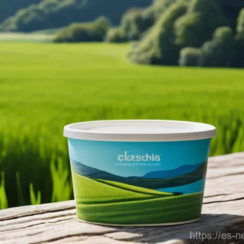 친환경 고분자 - **Prompt:** A visually striking split image, contrasting two scenes. On the left side, a pristine, v...