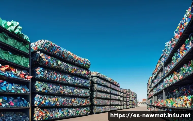 재활용 가능 소재 - **Prompt 1: The Transformative Journey of Recycled Materials**
    "A vibrant, eye-level shot captur...