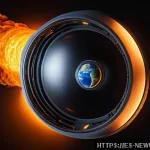 Home 18 고급 세라믹 소재 - A futuristic aerospace component made of advanced ceramic material, glowing slightly from extreme he...